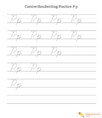 How to draw a cursive k. Cursive Handwriting Practice Letter P Free Cursive Handwriting Practice Letter P