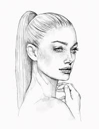 bilder zum zeichnen wie zeichnet man frauengesicht frau pferdeschwanz frisur realitische zeichnung fris bilder zeichnen gesichter zeichnen portrait zeichnen