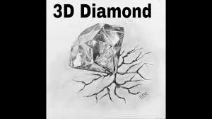 Download diamond cliparts drawing and use any clip art,coloring,png graphics in your website, document or collection of diamond cliparts drawing (49). How To Make 3d Diamond Sketch Realistic Drawing Youtube