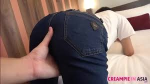 Skinny Malaysian girl got fucked hard dressed in blue jeans