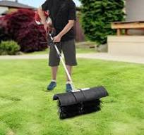 Gas Power Hand Held Sweeper 52cc Broom Driveway Turf ...