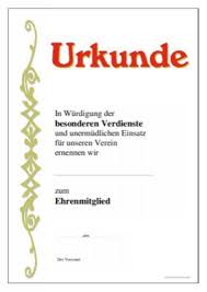 Klick hier um mehr zu erfahren! Urkunde Ehrenmitglied Verdienste Pdf Vorlage Zum Ausdrucken
