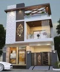 Best 60 Modern House Front Facade Design Exterior Wall Decoration 2019 Small House Elevation Design House Front Design Modern House Facades