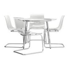Salmi Tobias Table And 4 Chairs Clear Glass Acrylic Dining Chairs At Home Furniture Store Solid Wood Dining Chairs