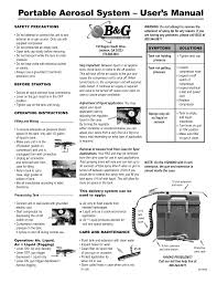 Get pest control information, pest control products, do your own pest control. Portable Aerosol System User S Manual Manualzz