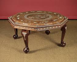 Dealers and more all antiques furniture. Early 20th C Indian Marquetry Inlaid Rosewood Coffee Table C 1920 608611 Sellingantiques Co Uk