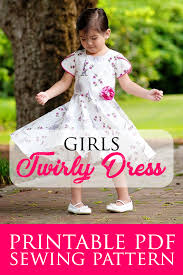 This Twirly Dress Pattern For Kids Has A Sweetheart Neckline Full Circle Skirt And Gorg Twirly Dress Pattern Girls Sewing Patterns Free Sewing Patterns Girls