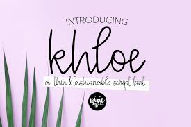 Gistesy is a script handwriting font that uses a combination of long lines and thin curves. Khloe Thin Script Handwritten Otf Font 277949 Script Font Bundles