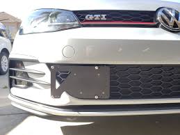 2018 2020 mk7 5 gti front license plate bracket legit speed designs 2018 2020 mk7 5 gti front license plate