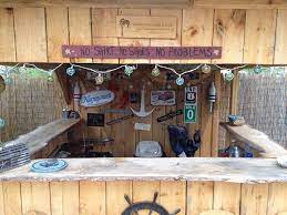 We Built Our Own Beach Bar Shawn S Sand Bar And Grill Diy Outdoor Bar Beach Bars Bar Shed