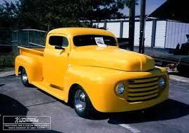 Image result for Chrome Yellow 1950 Ford Truck