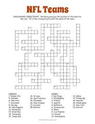 Free Printable Nfl Teams Crossword Word Puzzles For Kids Fill In Puzzles Printable Crossword Puzzles