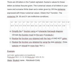 The old hebrew alphabet has 22 letters and the ancient greek alphabet 27 letters. Solved There Are 29 Letters In The Turkish Alphabet Numeric Chegg Com