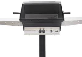 pgs a40 natural gas grill on a post