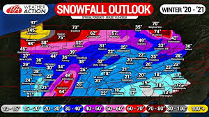 Official 2020 2021 Winter Outlook With Snowfall Forecast For Pennsylvania Cities Pa Weather Action