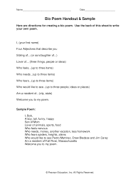 Maybe you would like to learn more about one of these? Bio Poem Handout