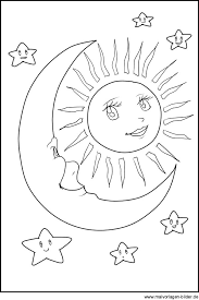 Schablonen und vorlagen zum ausdrucken. Sonne Mond Und Sterne Malvorlagen