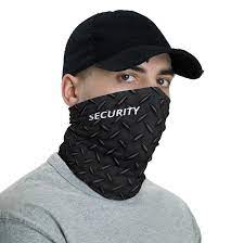 Security Officer Bouncer Face Mask Neck Gaiter Headwear Facemask Headband Bodyguard On Duty Neck Gaiter Headwear Gaiters