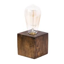 And shopping the interwebs for home decor is an easy alternative to hitting up crowded stores. Looxury Industrial Wooden Table Lamp Vintage Minimal Style Home Decor Furniture Free Edison Bulb Included Brown Buy Online In Gibraltar At Desertcart
