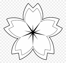 Png clipart black and white simple flower design. Flower Petals Star Symetry Simple Flowers Outline Designs Free Transparent Png Clipart Images Download