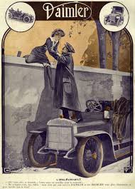 Daimler 1912 Oh Mon Ami Votre Auto Va Reveiller Tout Le Couvent Affiches Retro Auto Affiches Anciennes