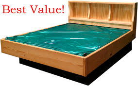 Our All Natural Wood Bookcase Hardside Waterbed Check It Out Http Waterbedstoday Com Naturalwoodbookcase Html Water Bed Water Bed Mattress Wood Bookcase