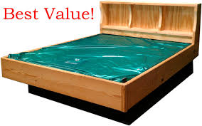 Sizes include queen, single, and ca king. Http Waterbedstoday Com Waterbed Hardsides Html All Beds Include A Free Flow Waterbed Mattress Stand Up Safety Liner Water Bed Waterbed Frame Wood Bookcase