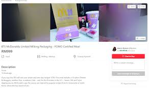 Check spelling or type a new query. Malaysian Vendors Sell Empty Food Packaging For Bts Mcdonald S Meals Online As Excitement Continues Life