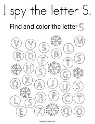 Turn wait time in the doctor's office or travel time in the car into fun time with your own version of i spy. I Spy The Letter S Coloring Page Twisty Noodle