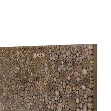 Tête de lit avec rangements top top. Parement Mural Bois En Teck Recycle Rondins Rond