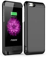Iphone 6s Battery Case Iphone 6 Battery Case Foxin 7000 Mah Extended Battery Case Rechargeable Power Bank Charging C Iphone Battery Case Iphone Cases Iphone