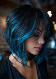 A hidden pop of blue adds just enough edge 💙 Too bold or just right?  #bluehair