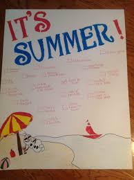 Kids Summer Goal Chart For The Refrigerator So That Kids