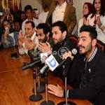 بالصور ..تامر حسني وحازم إمام