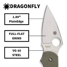 Spyderco dragonfly ss tattoo plainedge knife. Spyderco Dragonfly Signature Tattoo Folding Knife With 2 32 Vg 10 Steel Blade And Durable Stainless Steel Handle Plainedge C28pt Pricepulse