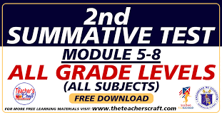 This is set number 1 of the summative tests for this quarter. 2nd Summative Test Q1 Gr 1 To 6 All Subjects With Answer Keys The Teacher S Craft