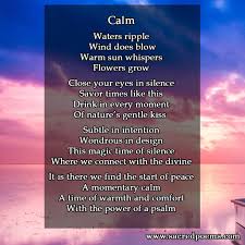 Inspirational Poem About Experiencing A Sense Of Calm Inspirational Poems Good Heart Quotes Poem Memes
