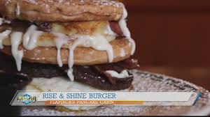 We offer gluten free pancakes and waffles, made from reese's peanut butter pancakes chocolate chip pancakes, topped with crumbled reese's peanut butter cups, chocolate syrup, and whipped cream. Rise And Shine With This Breakfast Burger From Flapjack S Pancake Cabin Wate 6 On Your Side