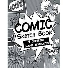 By gradually building an outline template, the story's development time can be significantly reduced. Buy Comic Sketch Book 4 Different Blank Templates 8 5 X 11 110 Blank Comic Book Pages A Variety Of Comic Strip Templates For Adults And Kids To Create Comics And Graphic Novels