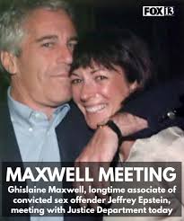 Ghislaine Maxwell, the longtime associate of convicted sex offender Jeffrey  Epstein, is supposed to meet with the U.S. Department of Justice in Florida  today. Details in link in comments