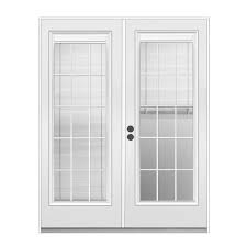 Jeld Wen 72 In X 80 In Blinds And Grilles Between The Glass Primed Steel Right Hand Inswing Double Door French Patio Door Lowes Com In 2020 French Doors Patio French Doors Exterior Patio Doors