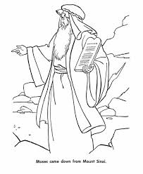 This printable is ideal when teaching through the 10 commandments. Moses Came Down From Mount Sinai With The Law Coloring Page Color Luna