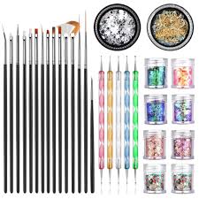 Amazon Com Joyjuly Professional Nail Art Supplies With 15pcs Brush Set 5pcs Dotting Pen 2pcs 3d Nail Diamonds Rhinestones Kit 8pcs Chunky Glitter Sequins For Nail Art Body Glitter Cosmetic Face Hair Beauty Affordable art as an investment.
