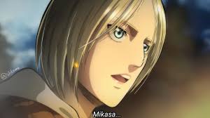 Attack On Titan Closeup Of Annie Leonhart With Blur Background Of Trees And Sky Hd Anime Wallpaper A Wallpaper Wallpapers Printed Desktop wallpaper blonde anime, annie leonhart, attack on. wallpapers