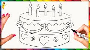 While red velvet cake makes the base, the cream cheese frosting encases the cake. Best Of Birthday Cake Drawing Free Watch Download Todaypk