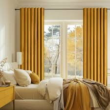 Topfinel Mustard Yellow Velvet Blackout