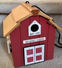 Vintage Hickory Farms Red Barn Birdhouse Nesting 10 Inch Est 1950 Ebay Hickory Farms Red Barn Barn Birdhouses