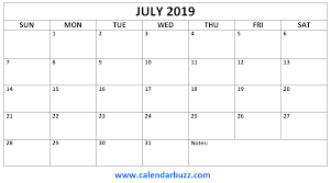 July 2019 Calendar Monthly Printable Printable Calendar Template Printable Calendar Word Blank Calendar Pages