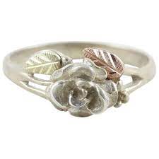 Black hills gold is gold jewelry that can be mined anywhere, but. Sterling Silver Black Hills Gold Rose Ring Size 8 Heritage Jewelry Ruby Lane