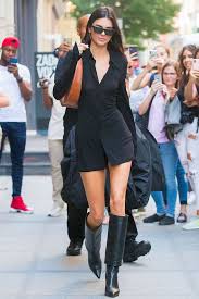 Kendall Jenner And Emrata Just Wore This Boot Trend In Nyc So We Re Buying It Kendall Jenner Street Style Kendall Style Kendall Jenner Casual